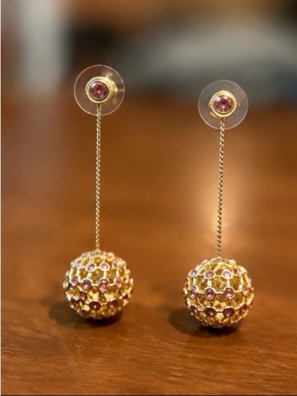 Mary Kay Gold-Tone Crystal Ball Necklace, Bracelet & Earrings Set - Picture 3 of 5